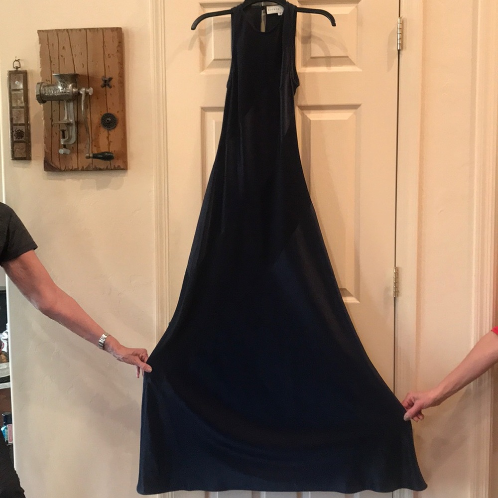 Crepe & satin gown